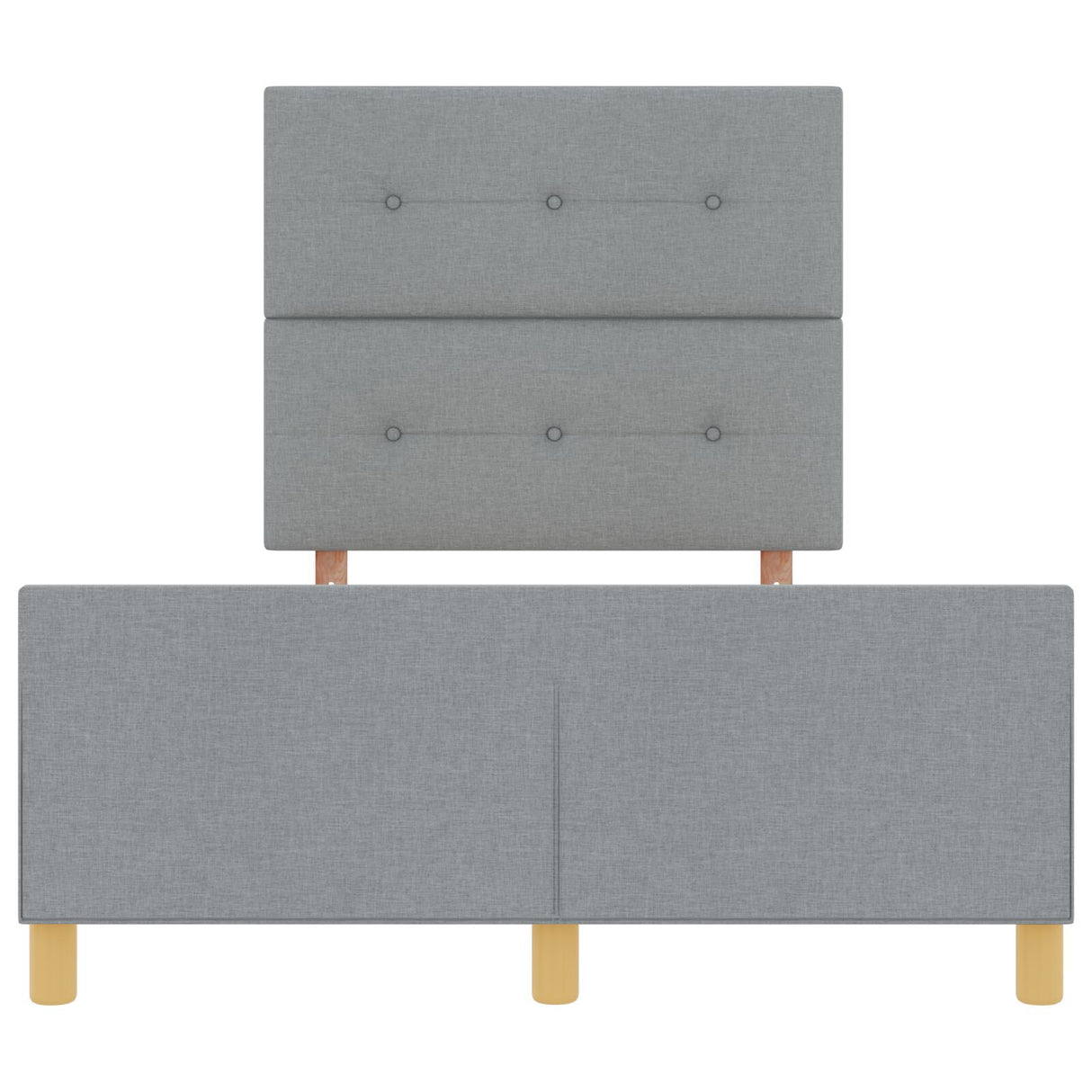 Bed Frame Light Grey 120X200 Cm Fabric