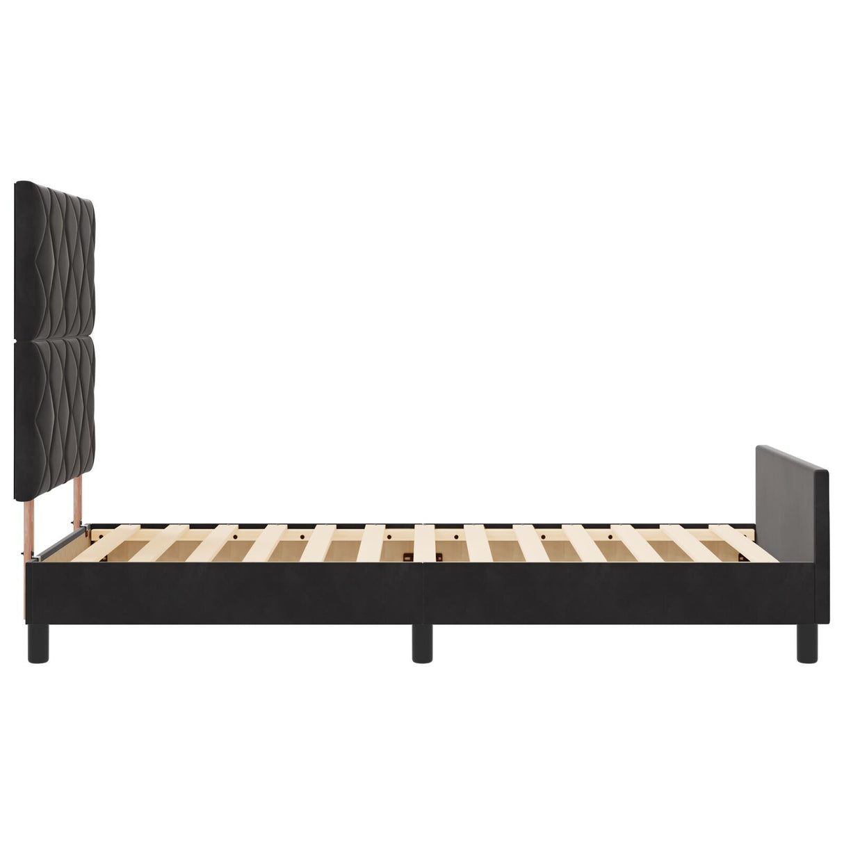 Bed Frame Black 100X200 Cm Velvet