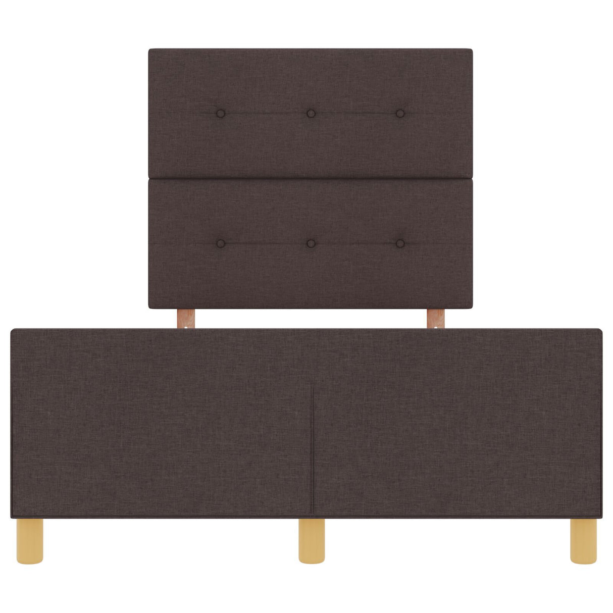Bed Frame Dark Brown 120X200 Cm Fabric