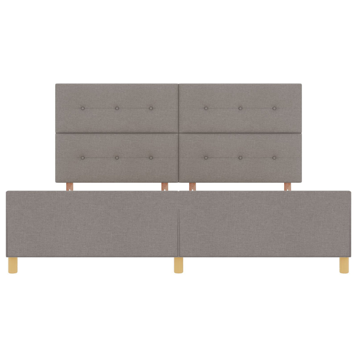 Taupe Bed Frame 200X200 Cm Fabric