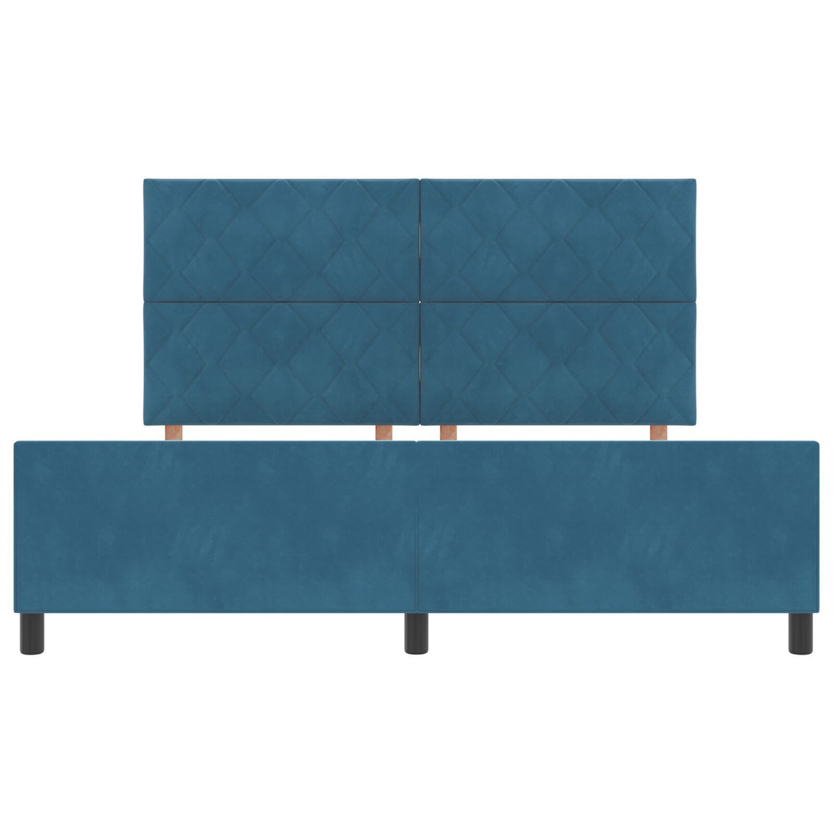 Bed Frame Dark Blue 180X200 Cm Velvet