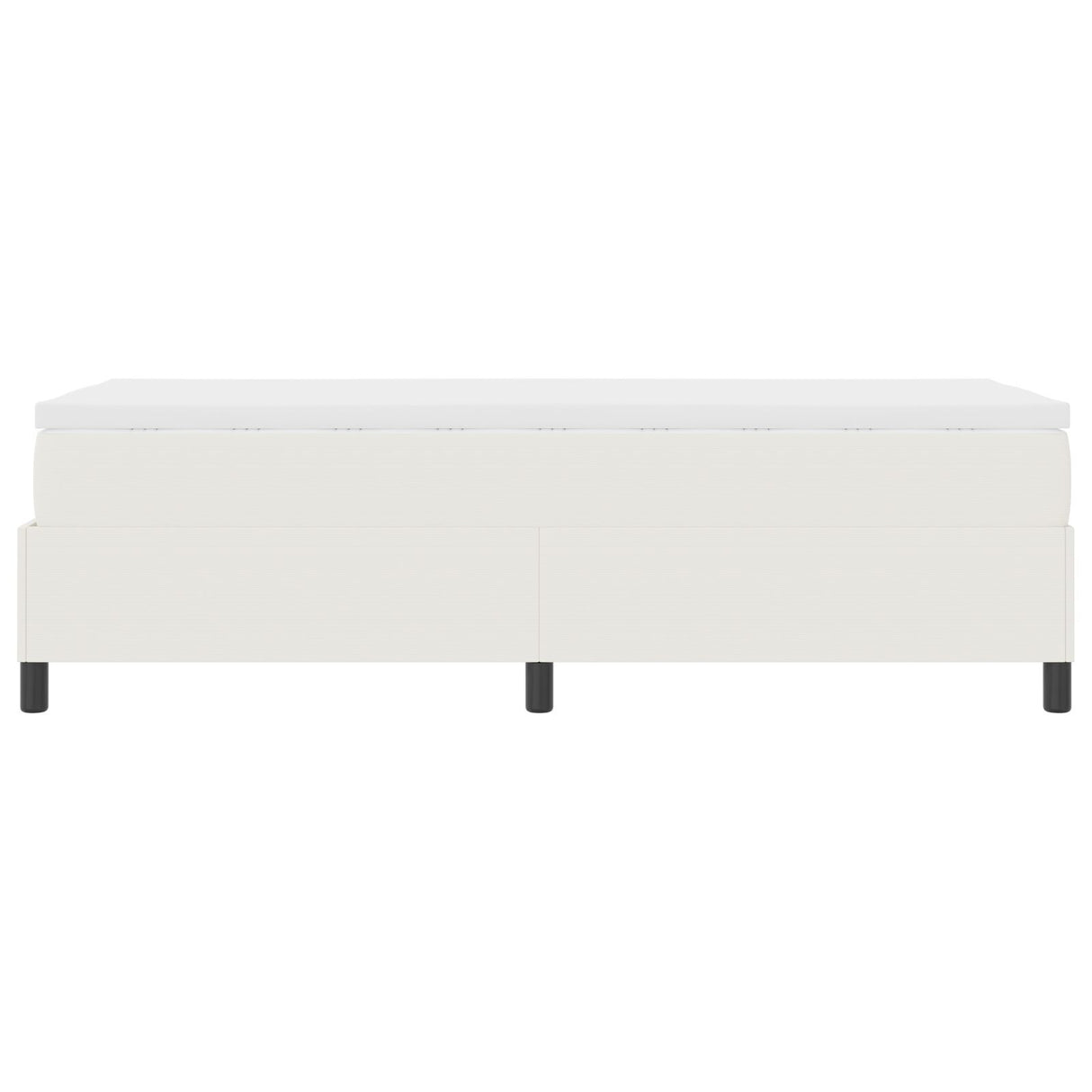 Box Spring Bed With Mattress Cream 80X200 Cm Corduroy Fabric