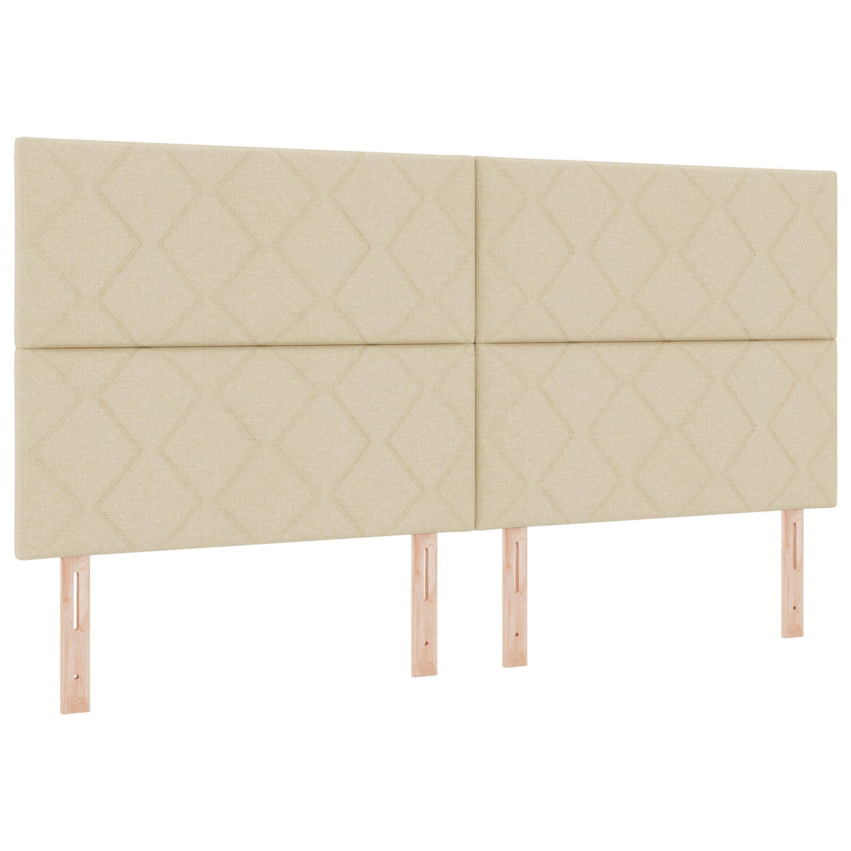Cream Fabric Bed Frame 200X200 Cm