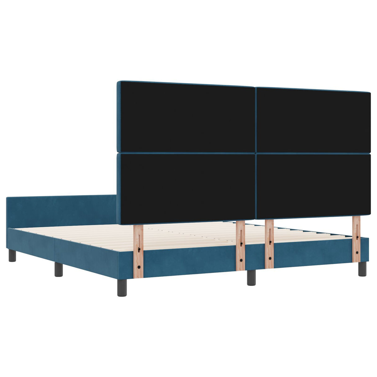 Dark Blue Velvet Bed Frame 180X200 Cm