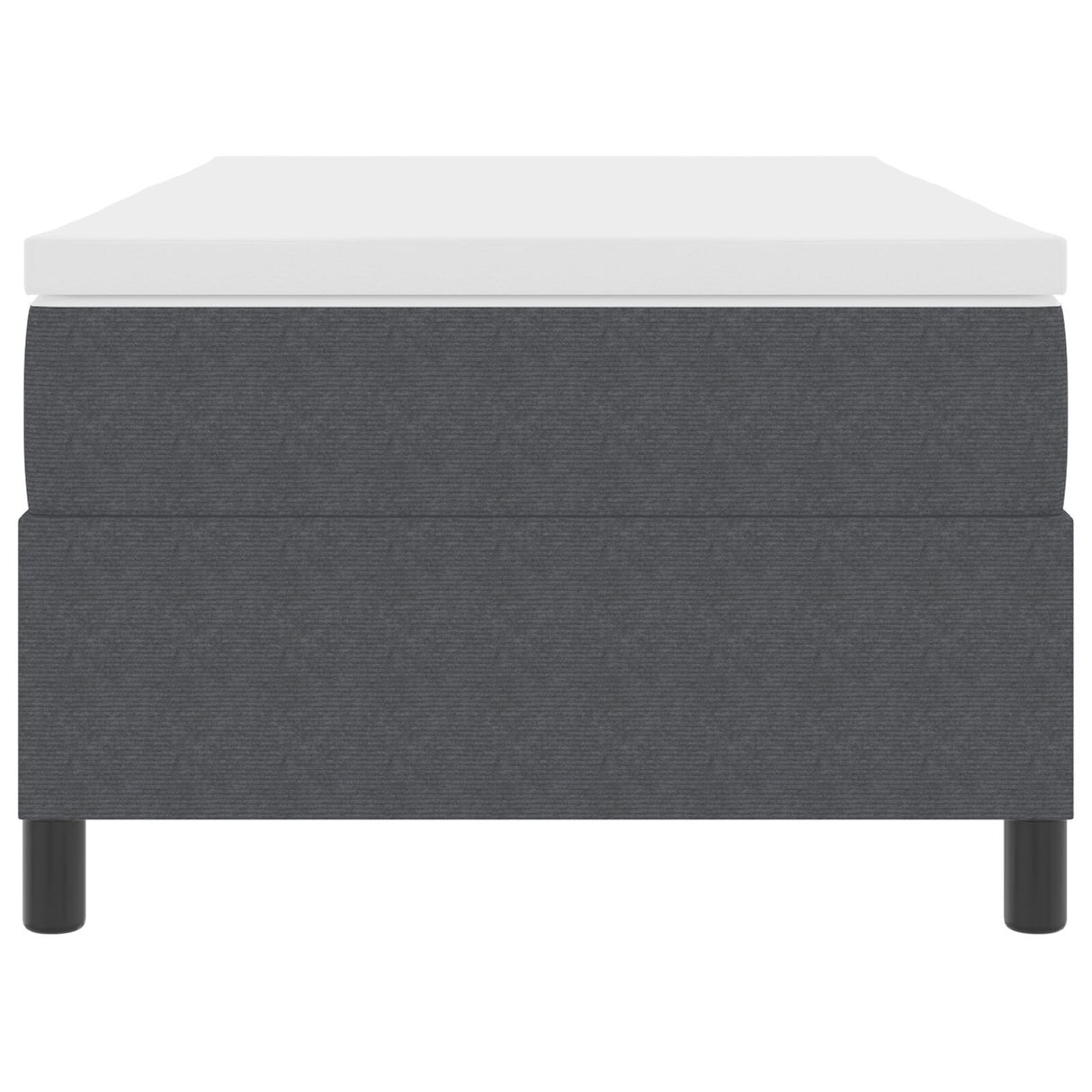 Box Spring Bed With Mattress Dark Grey 80X200 Cm Corduroy Fabric