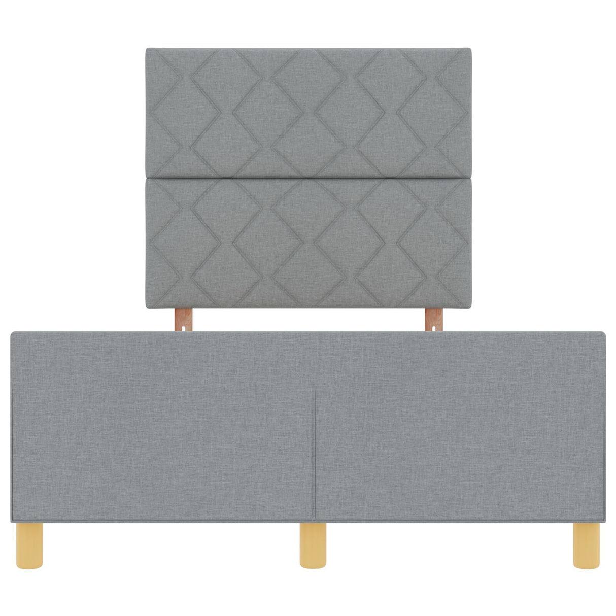 Light Grey Fabric Bed Frame 120X200 Cm