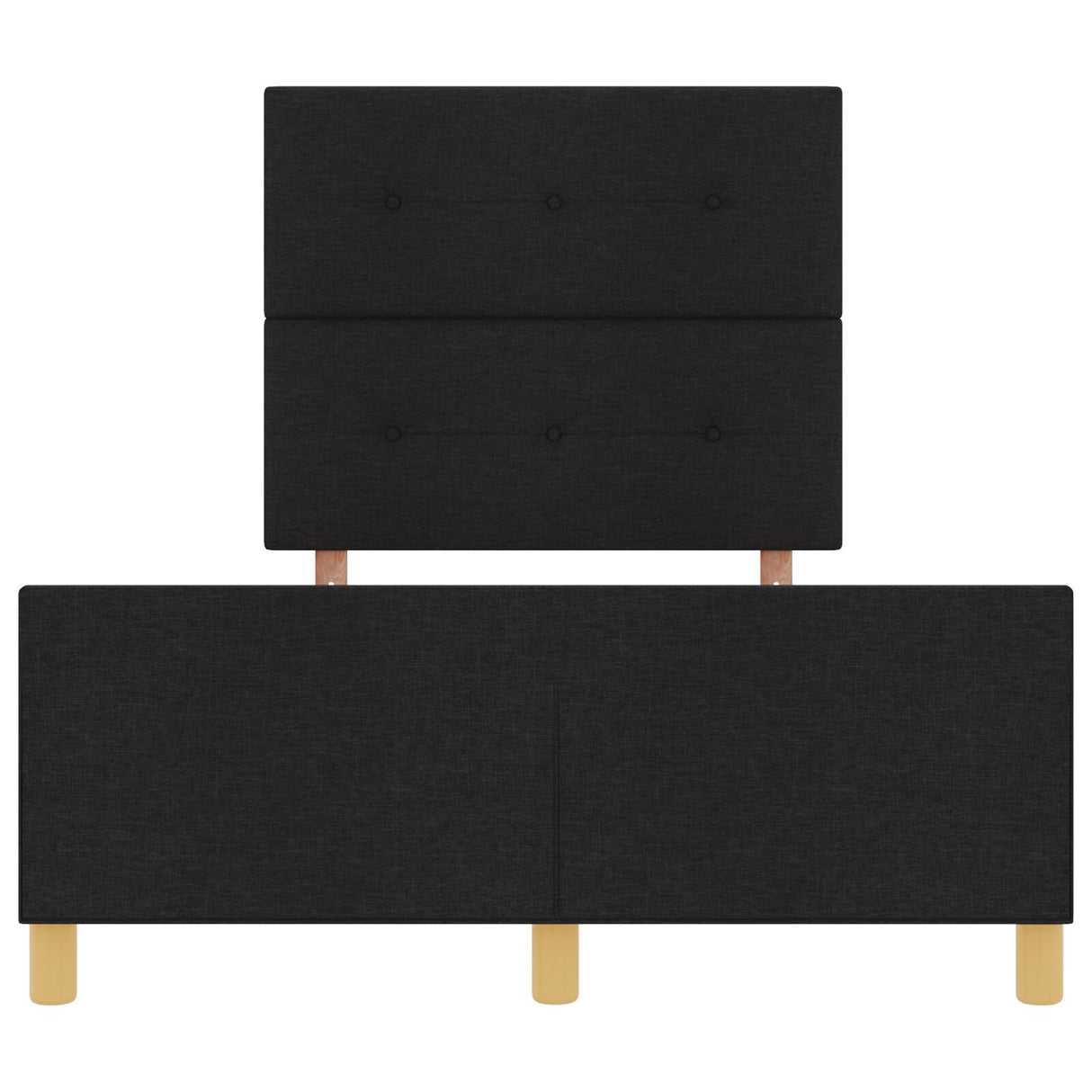 Bed Frame Black 120X200 Cm Fabric