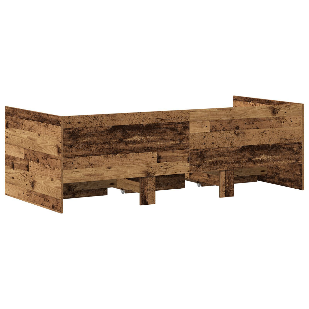Rustic Daybed Old Wood Engineered Wood 90 X 200 Cm Durable