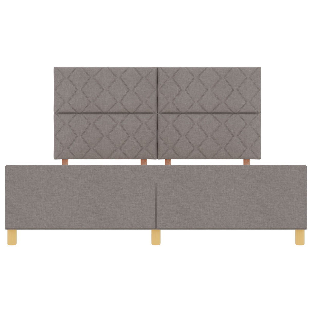 Bed Frame In Taupe, 180X200 Cm, Fabric