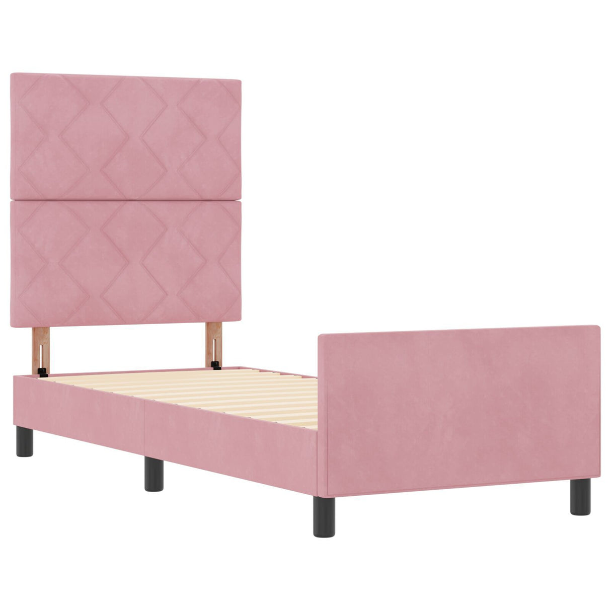 Bed Frame Pink 80X200 Cm Velvet