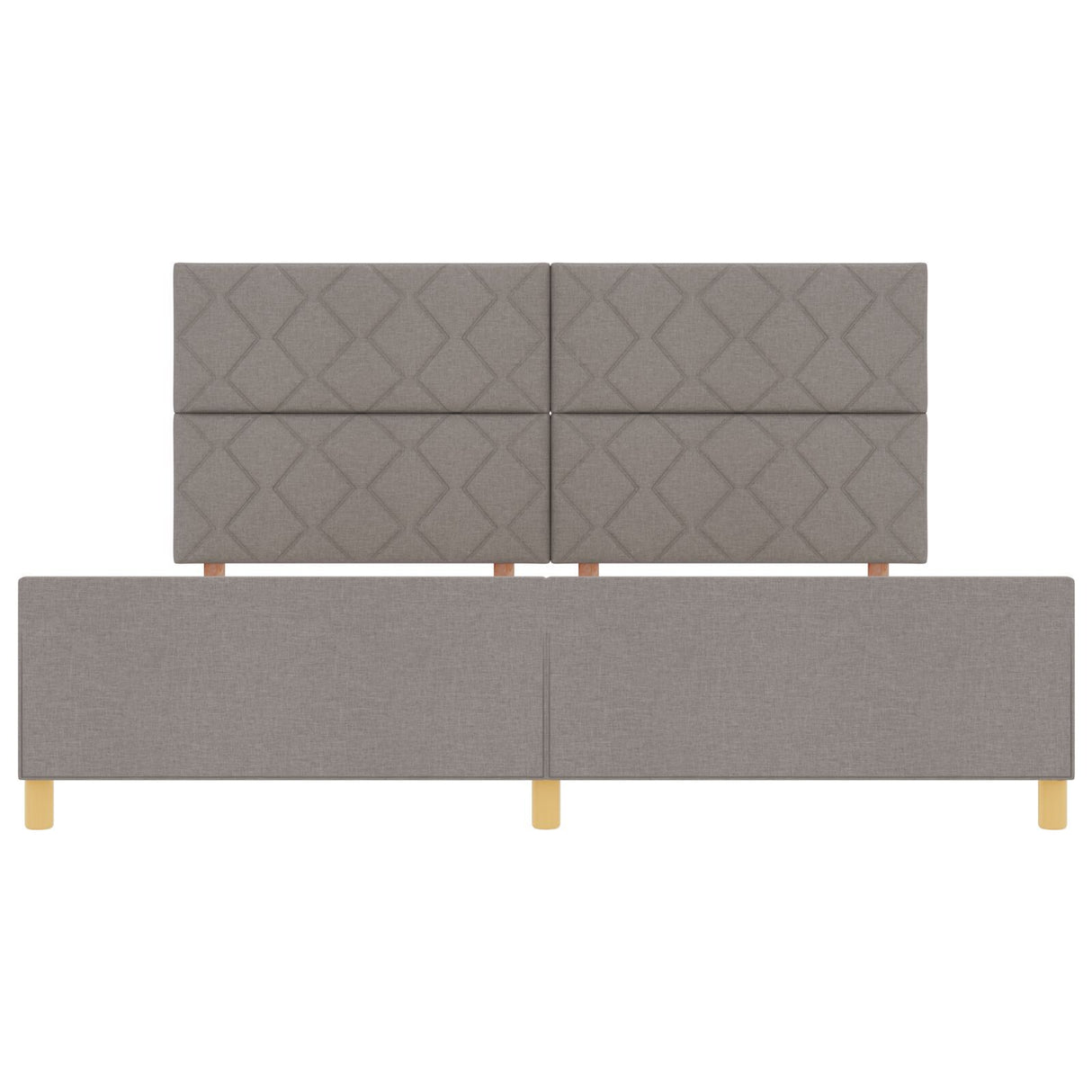 Bed Frame Taupe 200X200 Cm Fabric