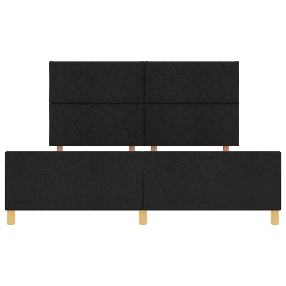 Bed Frame Black 180X200 Cm Fabric