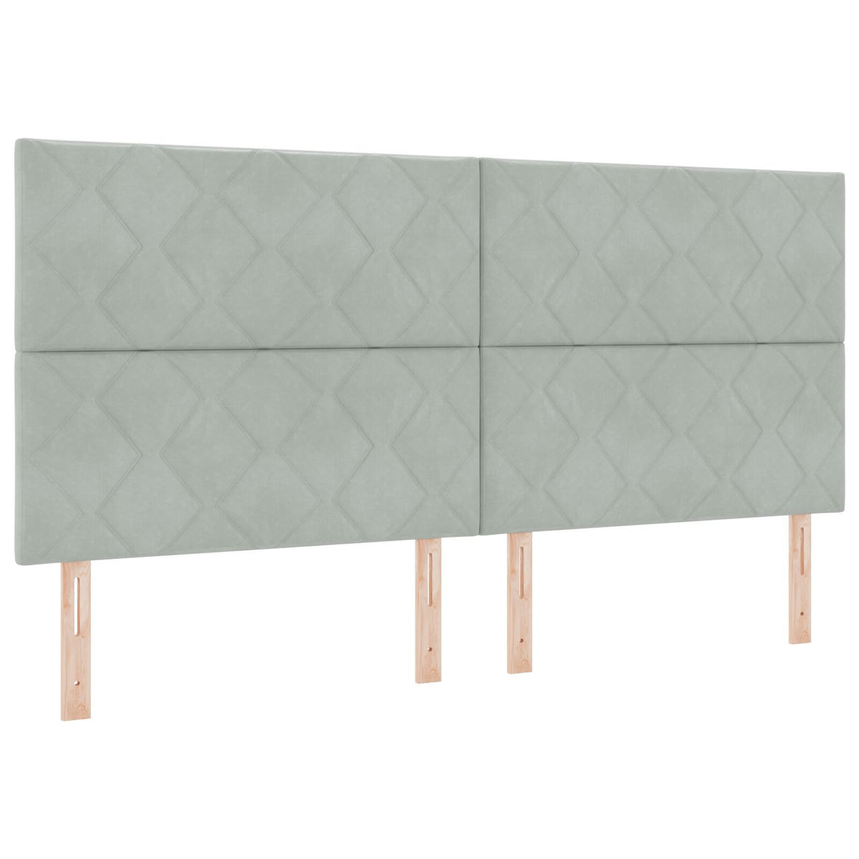 Bed Frame Light Grey 200X200 Cm Velvet