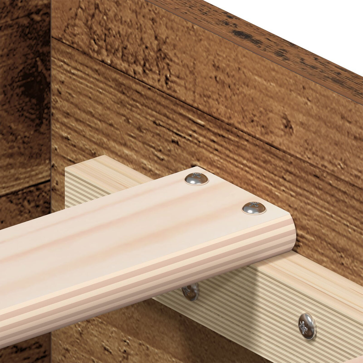 Bed Frame Old Wood 90X190 Cm Engineered Wood