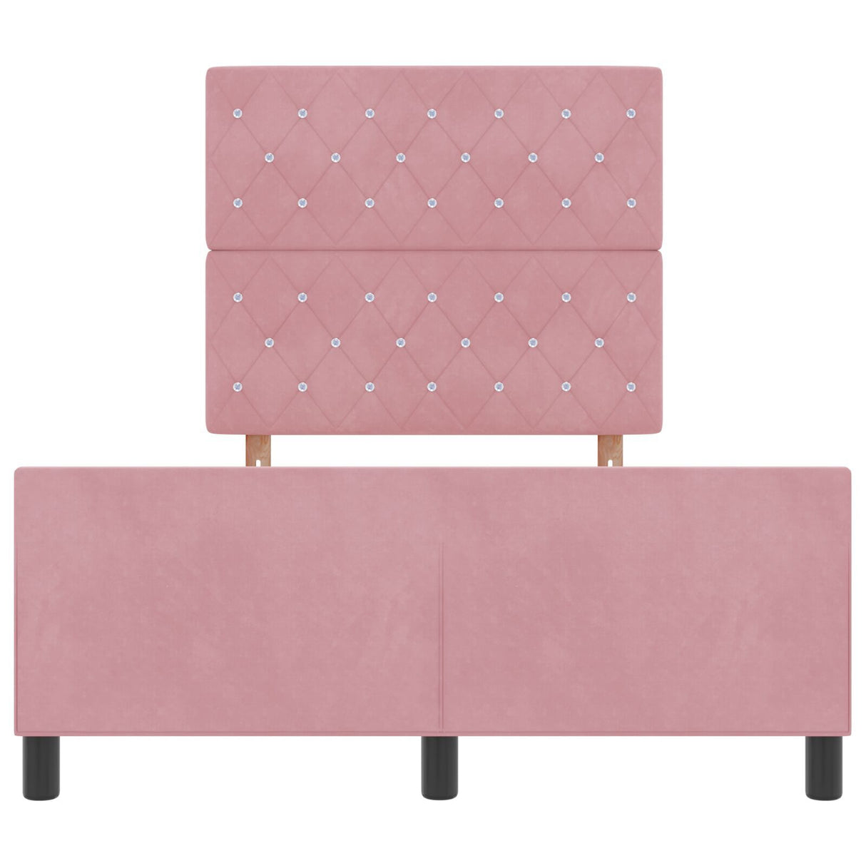 Bed Frame Pink 120X200 Cm Velvet