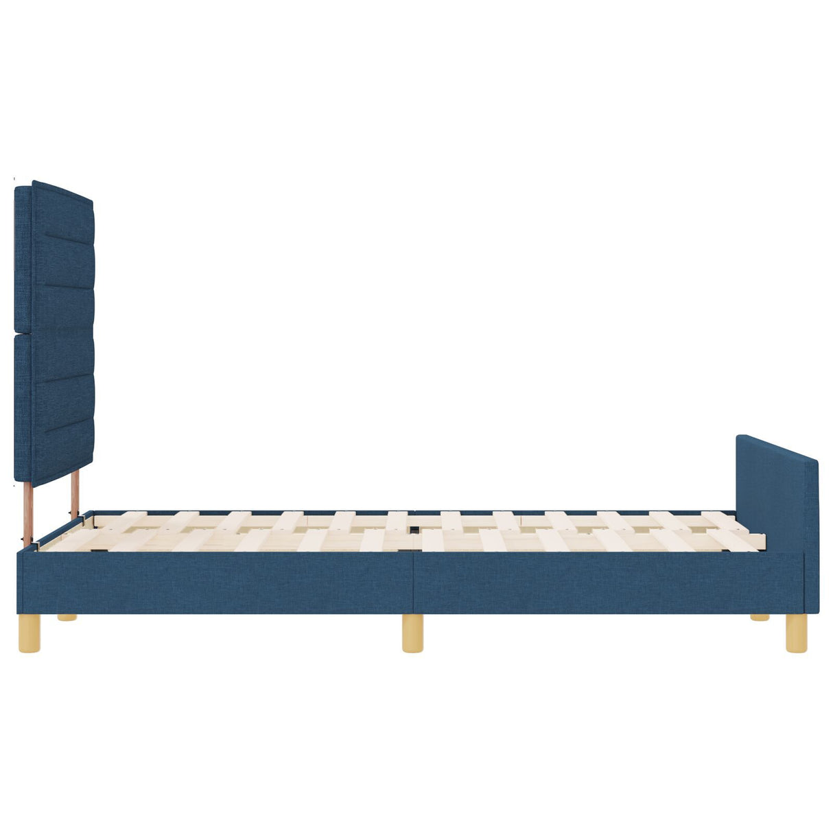Blue Fabric Bed Frame 120X200 Cm