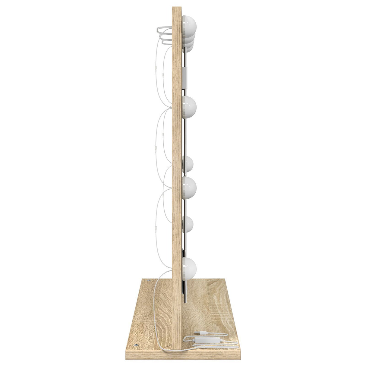 Vanity Mirror With Led Lights Sonoma Oak 60X55X18 Cm