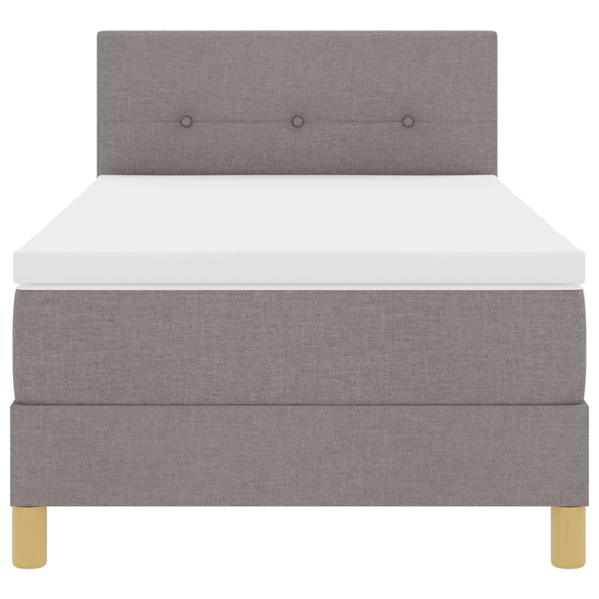 Box Spring Bed With Mattress Taupe 80X200 Cm Fabric