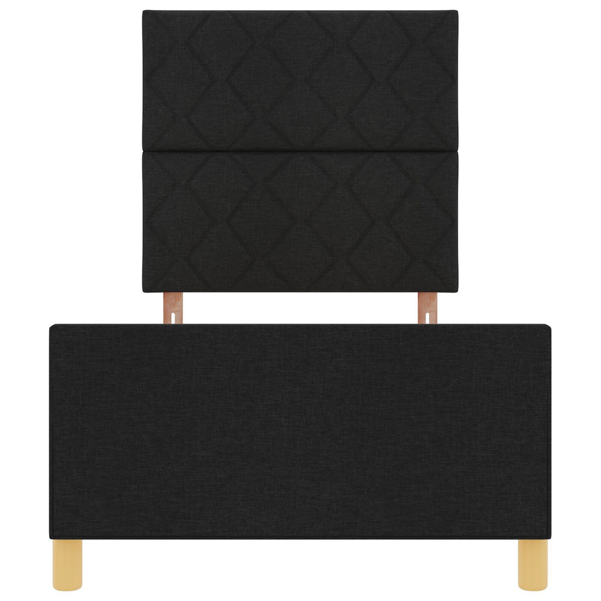 Bed Frame Black 90X190 Cm Fabric