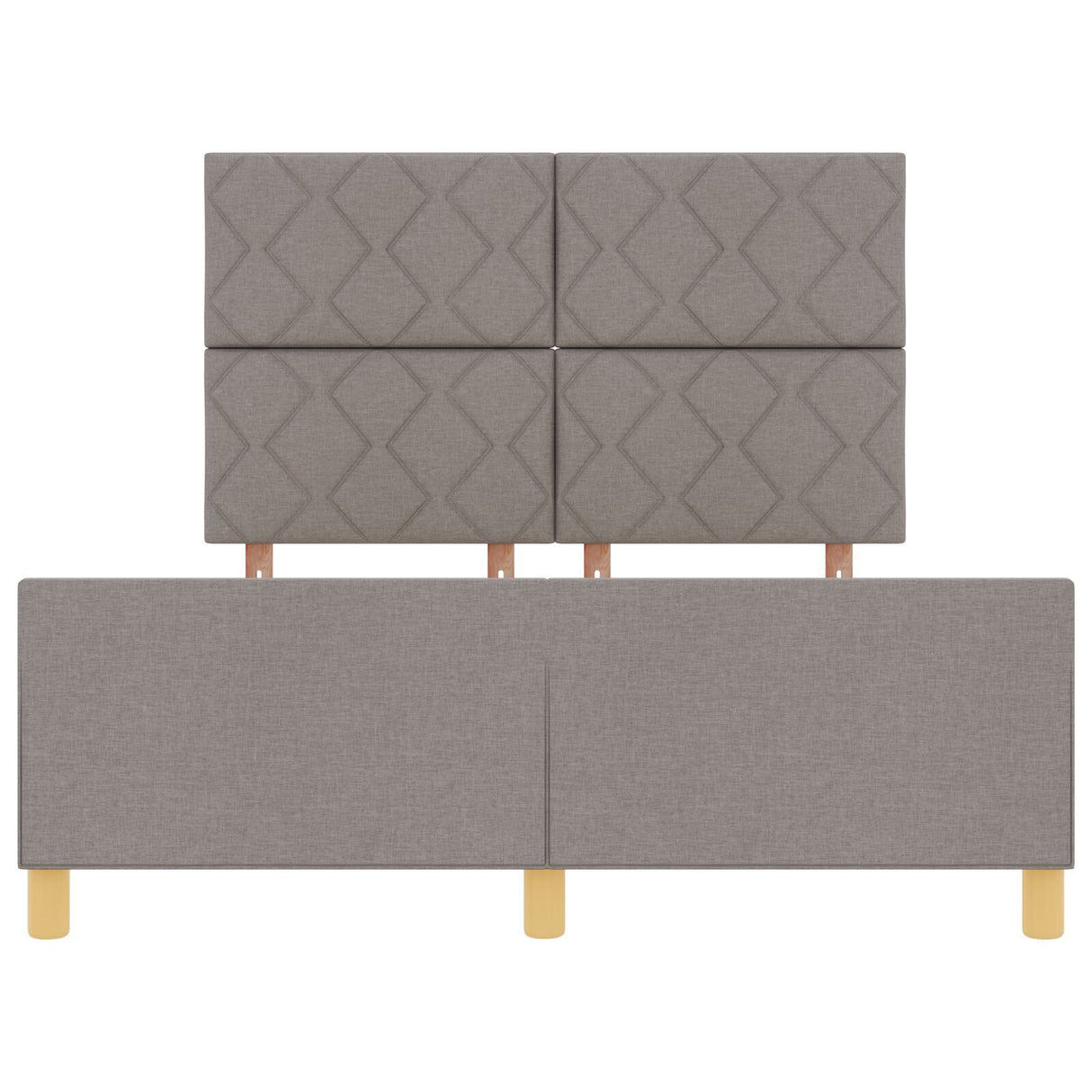 Taupe Fabric Bed Frame 140X200 Cm