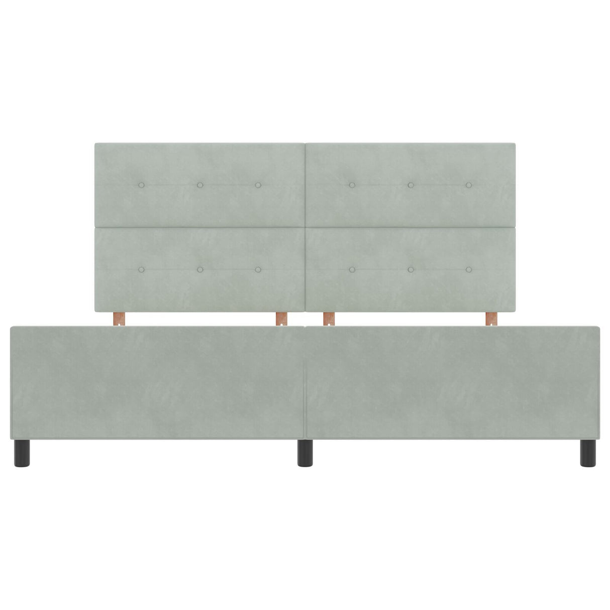 Bed Frame Light Grey 200X200 Cm Velvet