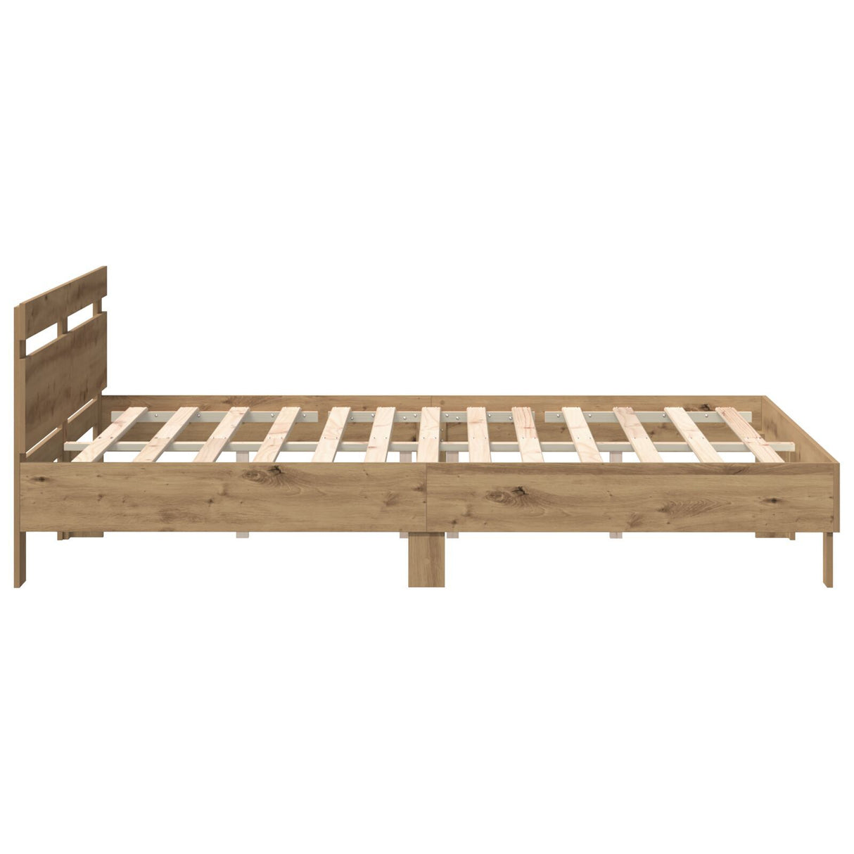 Wood Bed Frame Artisan Oak Solid Oak Wood 200 X 200 Cm Bed Frame