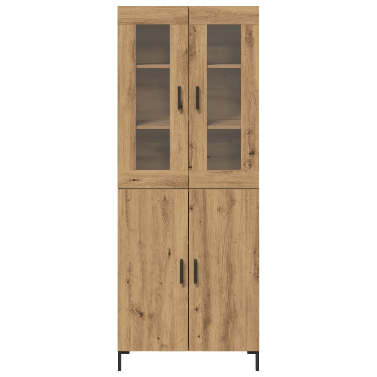 Sideboard With Wall Cabinet Artisan Oak Engineered Wood