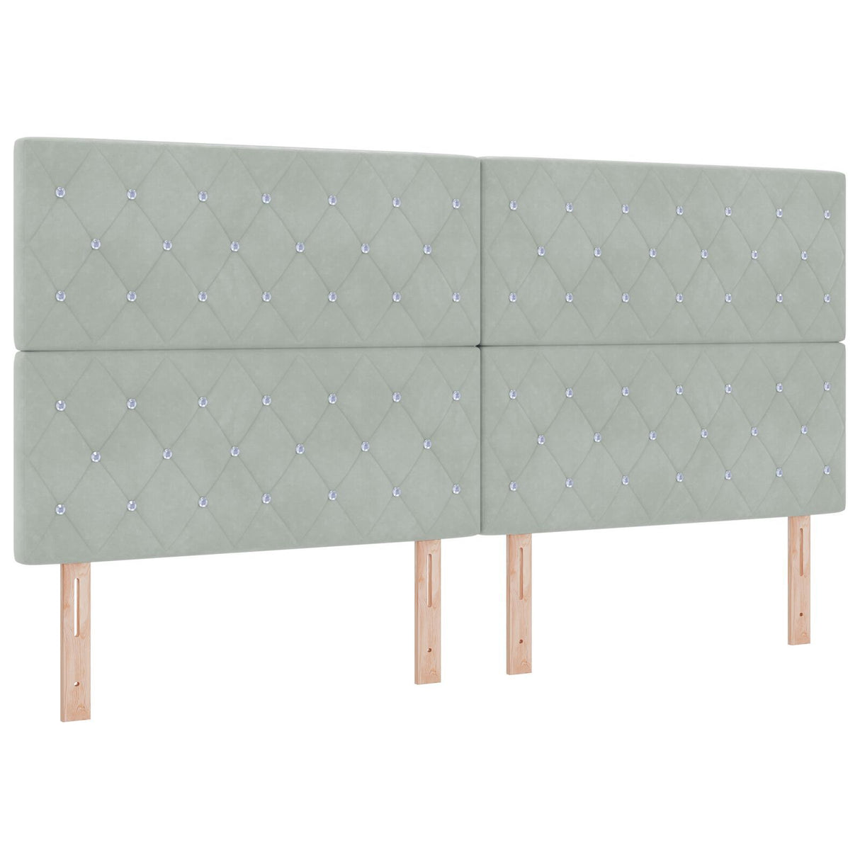 Bed Frame Light Grey 200X200 Cm Velvet