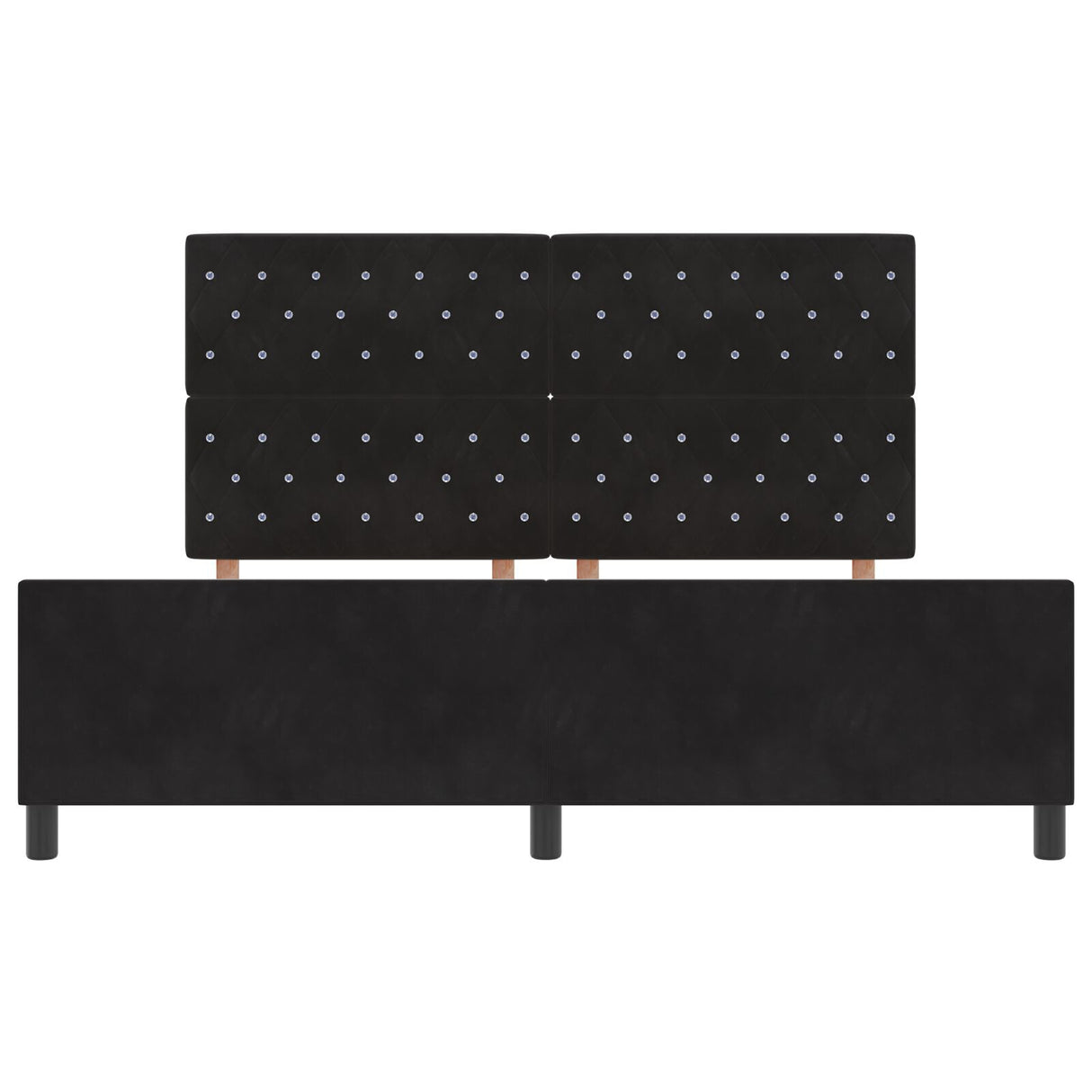 Bed Frame Black 180X200 Cm Velvet