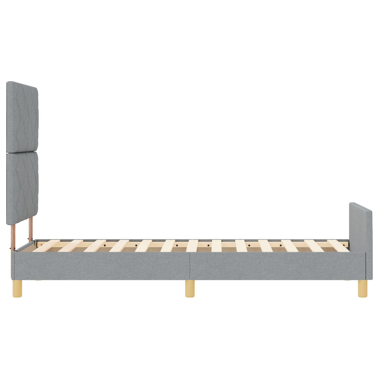 Bed Frame Light Grey 80X200 Cm Fabric