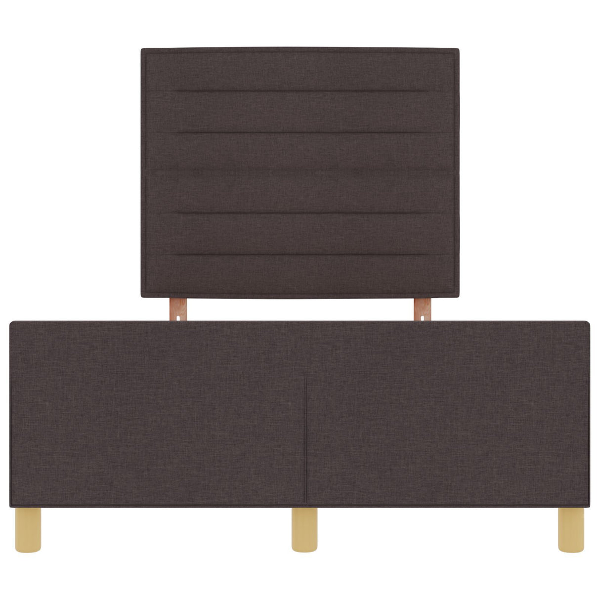 Bed Frame In Dark Brown, 160X200 Cm, Fabric