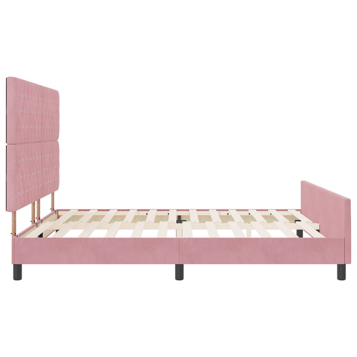 Bed Frame Pink 180X200 Cm Velvet