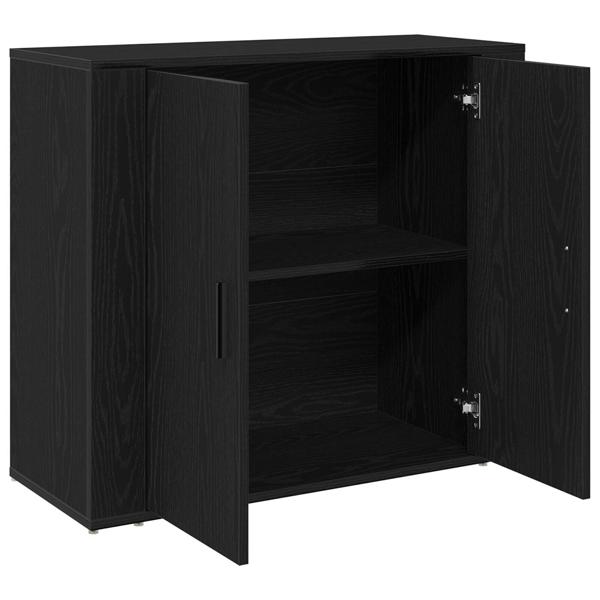 Sideboard Black Oak 80X33X70 Cm Engineered Wood