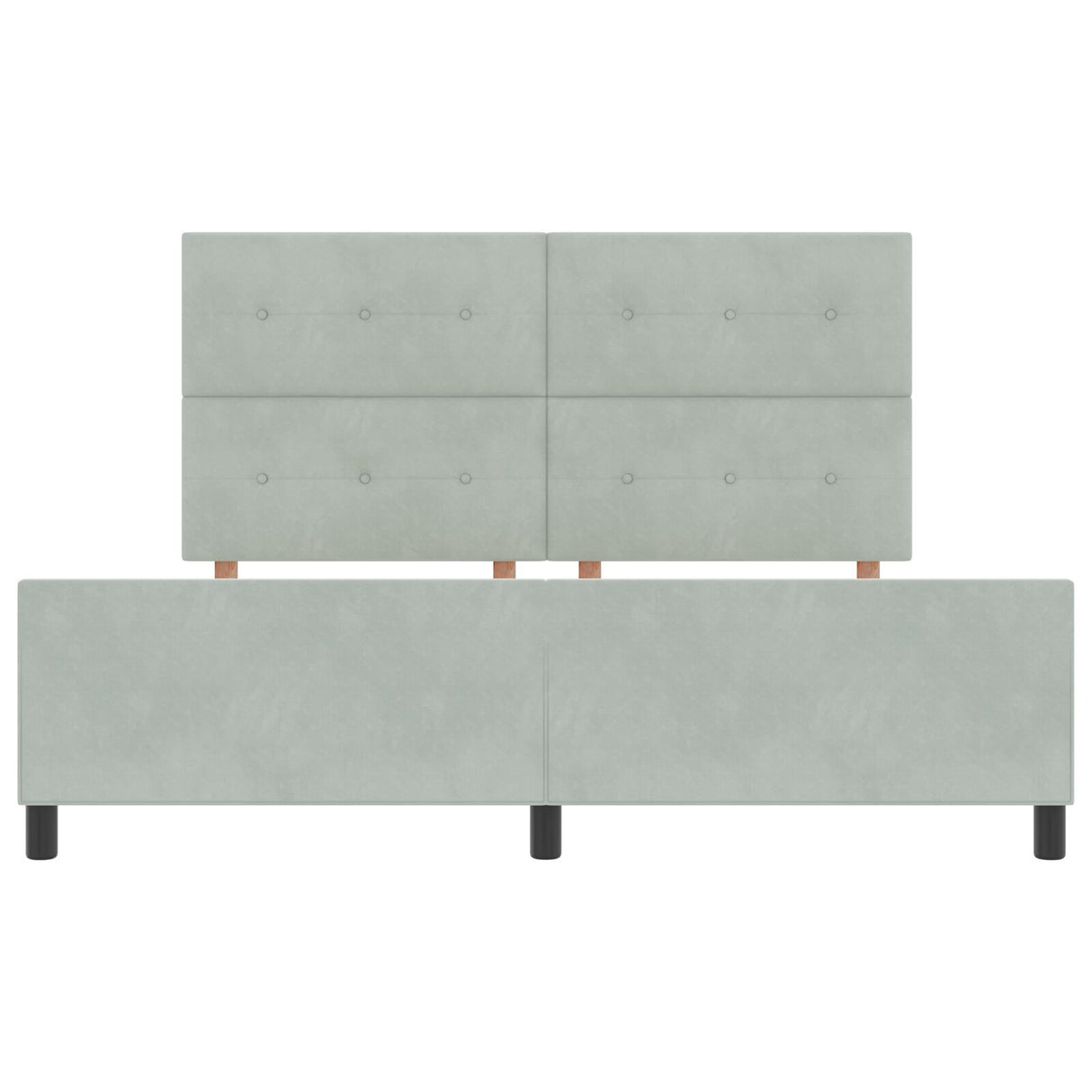 Bed Frame Light Grey 180X200 Cm Velvet
