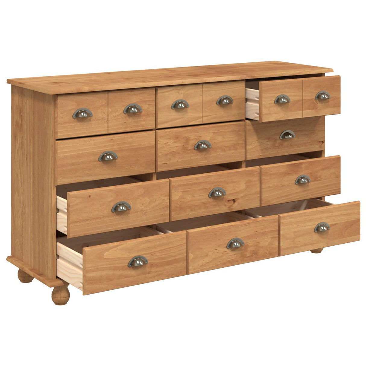 Chest Of Drawers "Askim" 79X40X133.5 Cm Solid Wood Pine