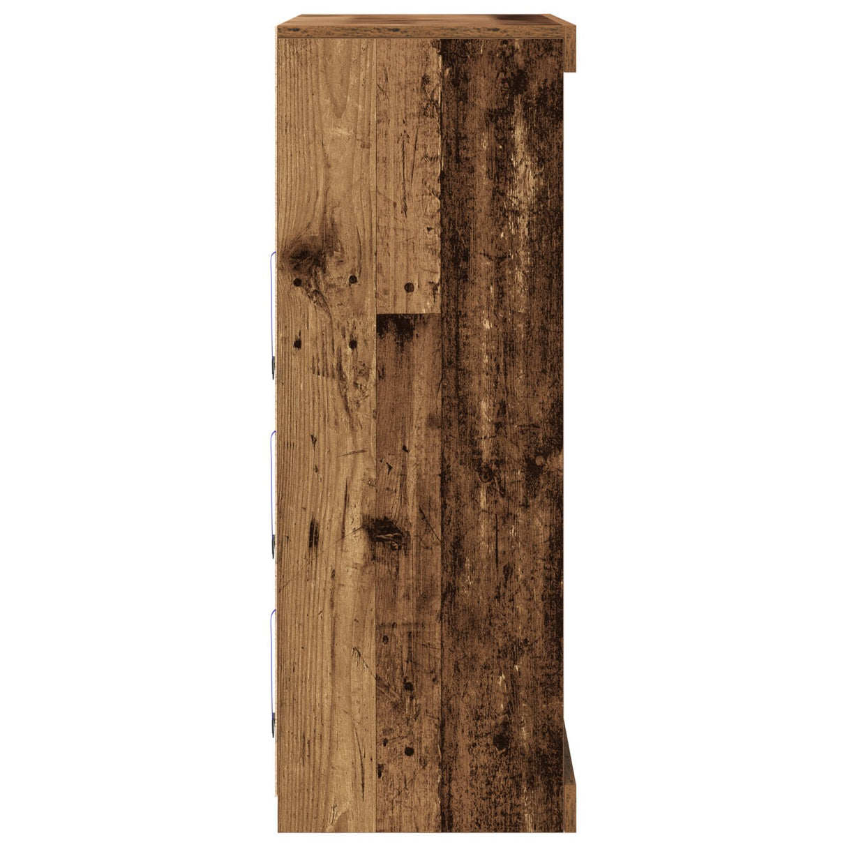 Sideboard With Led Lights Old Wood 41X37X100 Cm