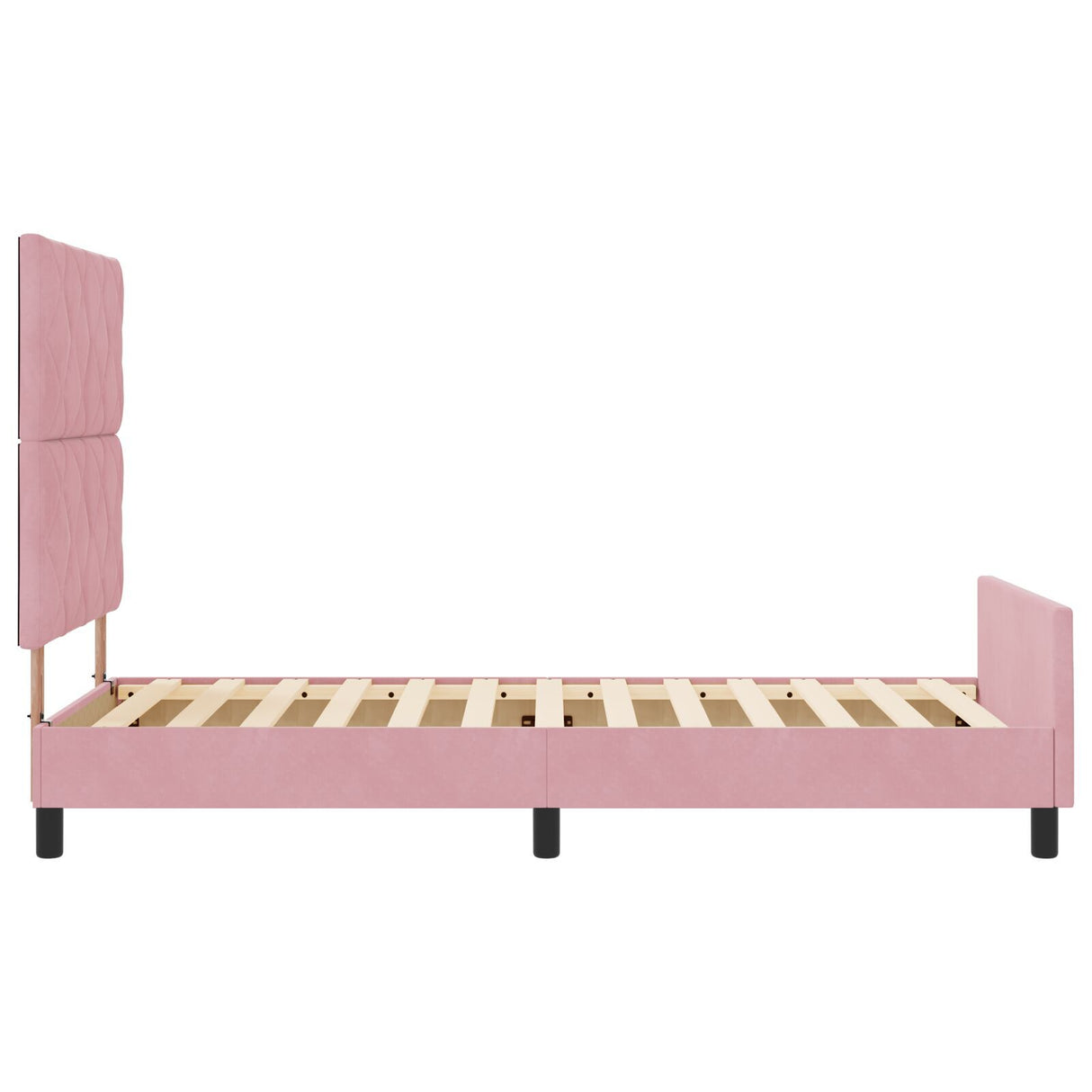 Pink Velvet Bed Frame 100X200 Cm