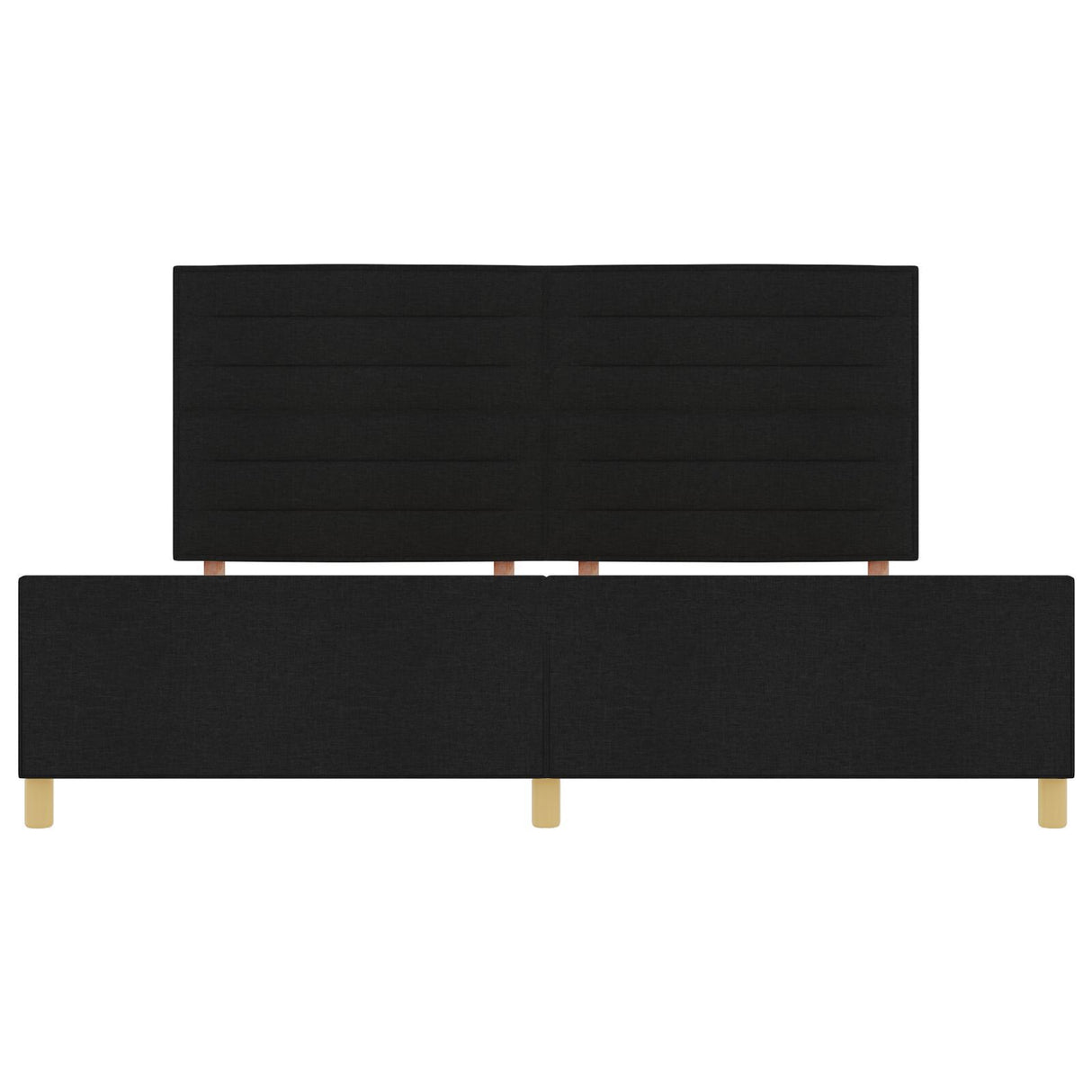 Black Fabric Bed Frame 200X200 Cm