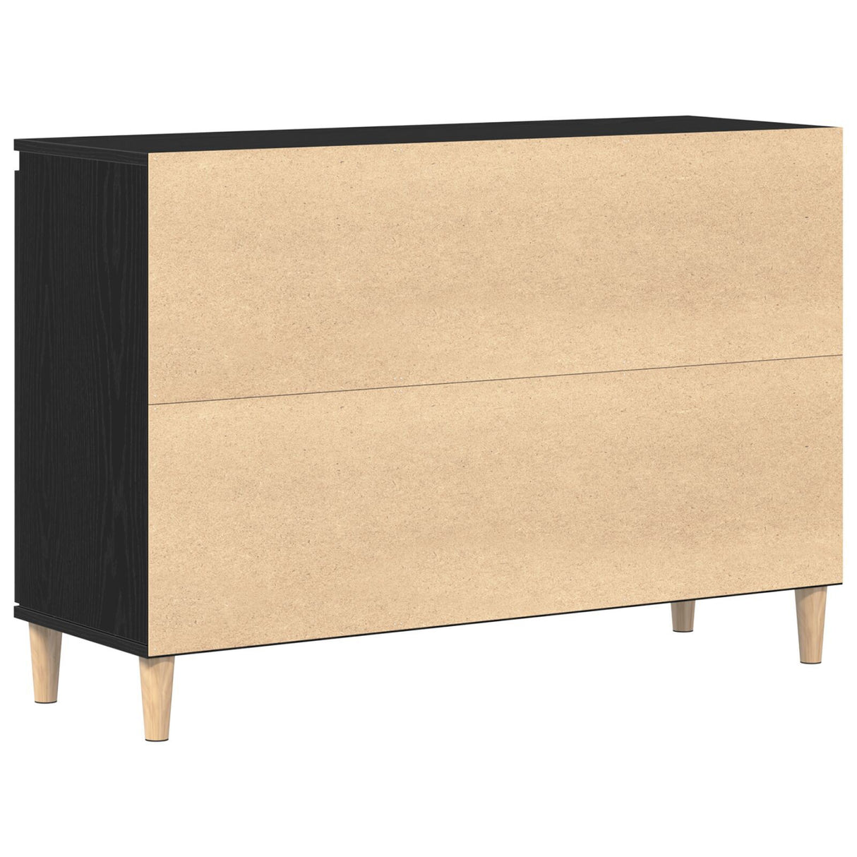 Black Oak Sideboard - 101X35X60 Cm - Made Of Engineered Wood