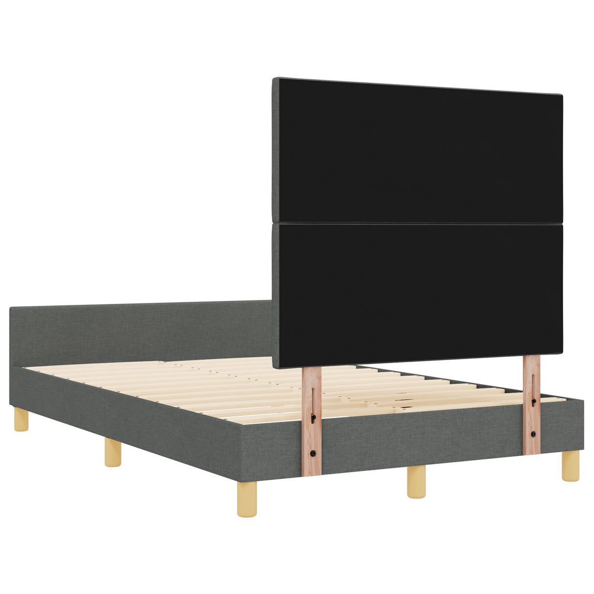 Dark Grey Fabric Bed Frame 120X200 Cm