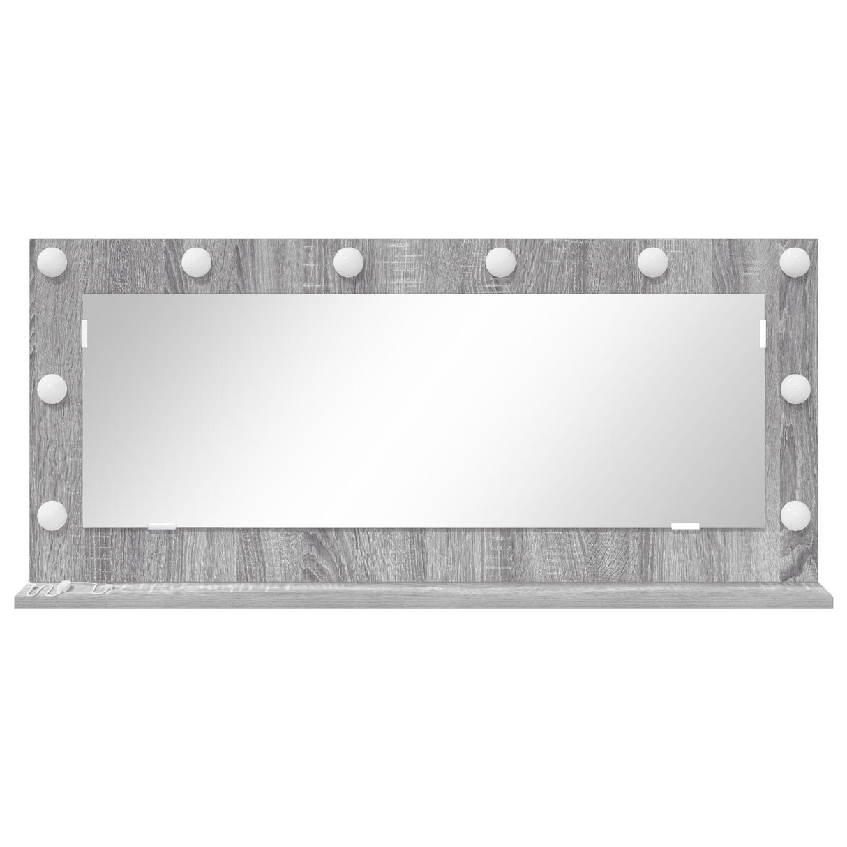 Vanity Mirror With Led Lights Grey Sonoma 100X45X18 Cm