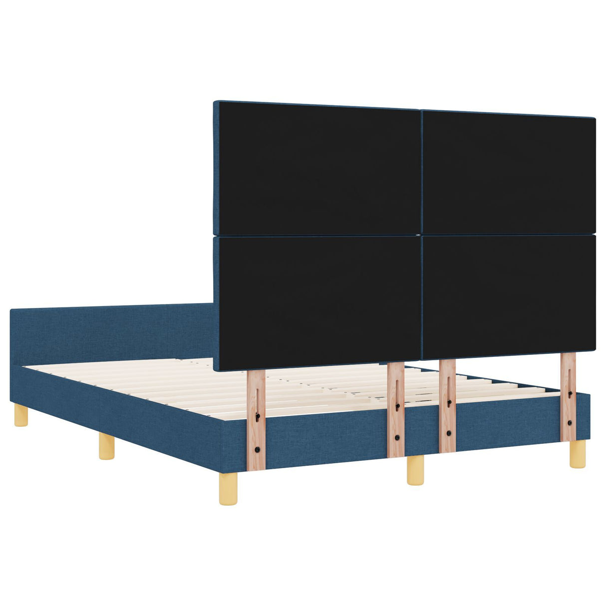 Blue Fabric Bed Frame 160X200 Cm