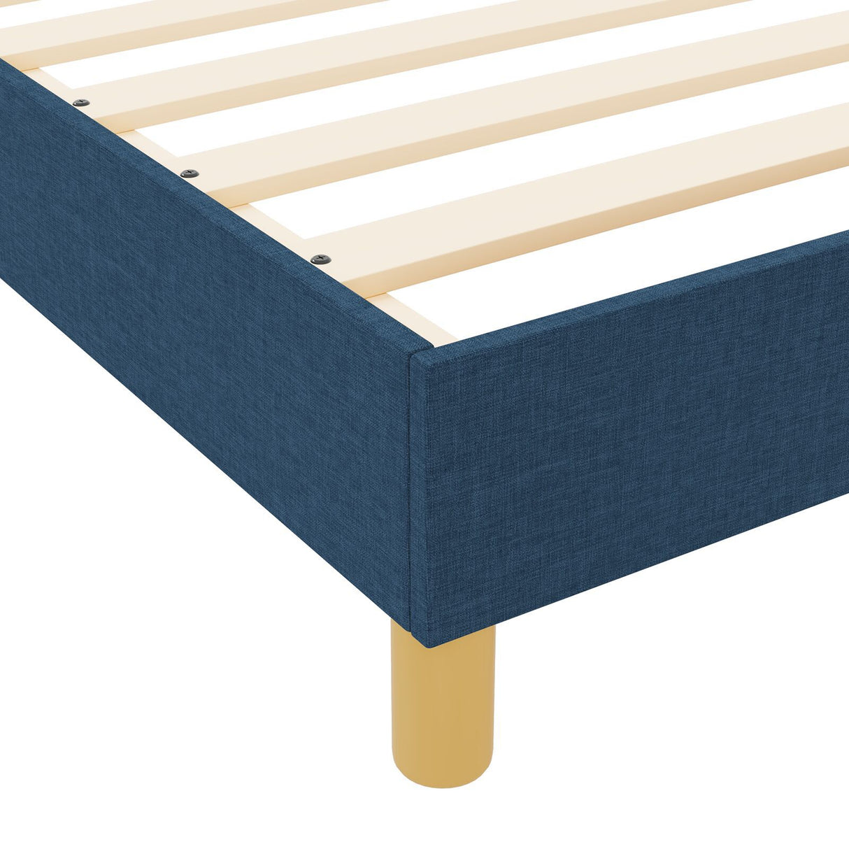 Bed Frame In Blue, 80X200 Cm, Fabric