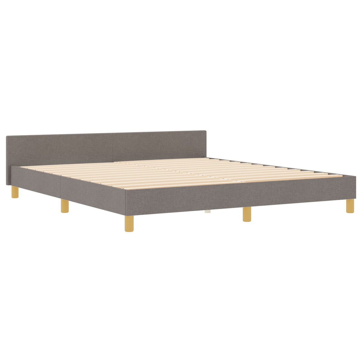 Bed Frame In Taupe, 180X200 Cm, Fabric