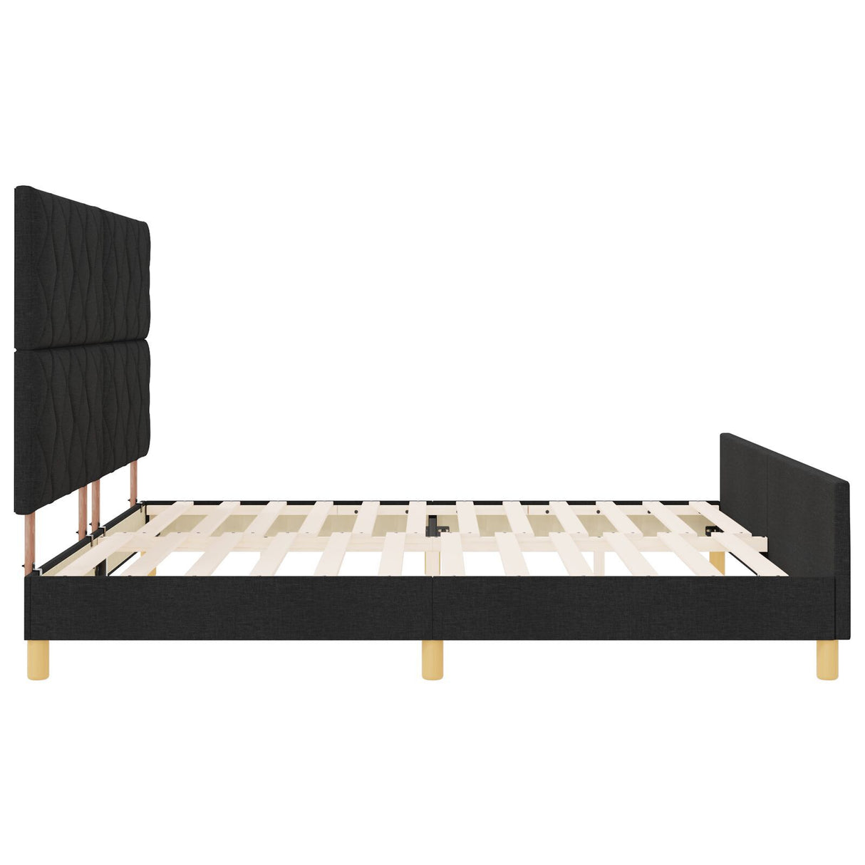 Black Fabric Bed Frame 200X200 Cm