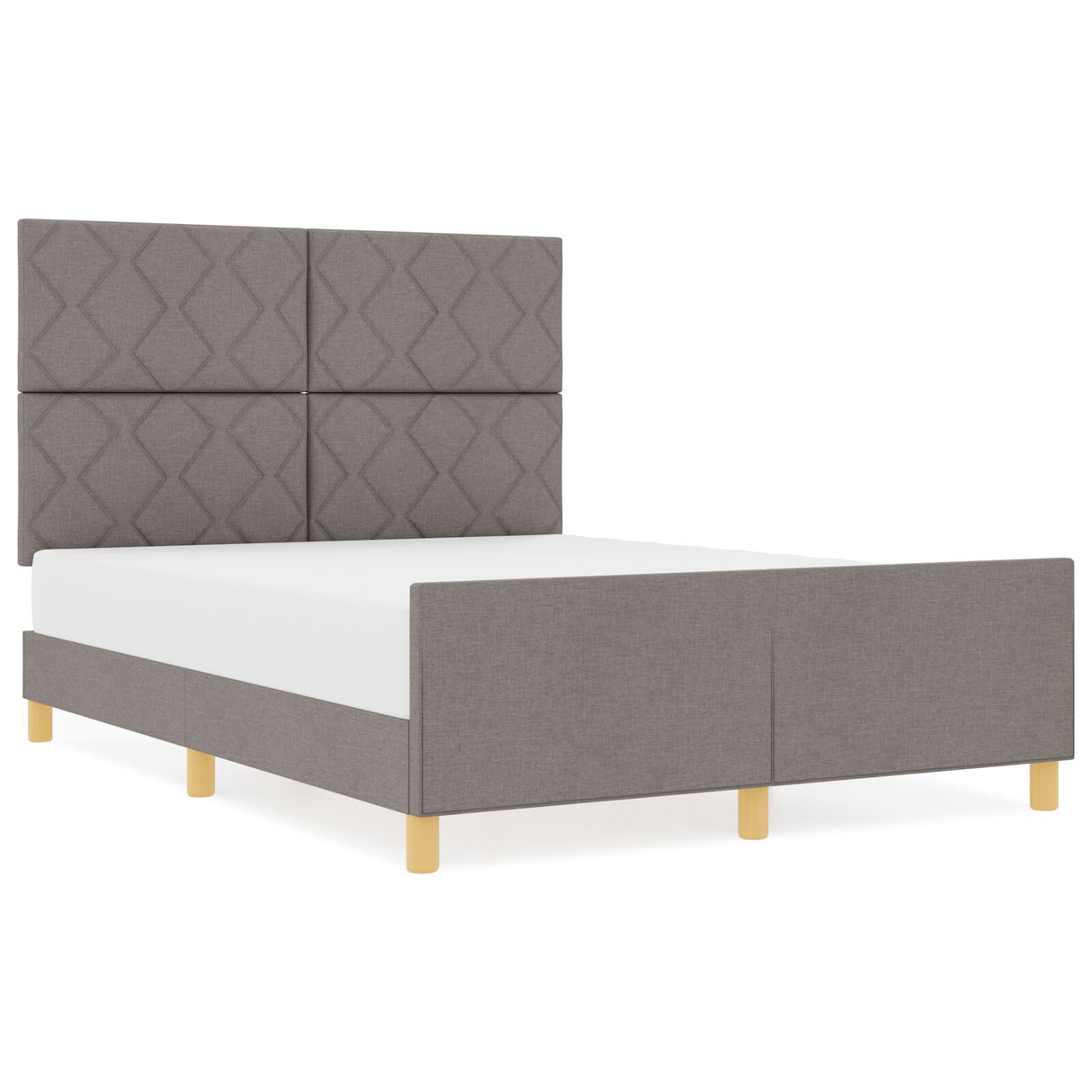 Taupe Fabric Bed Frame 140X200 Cm