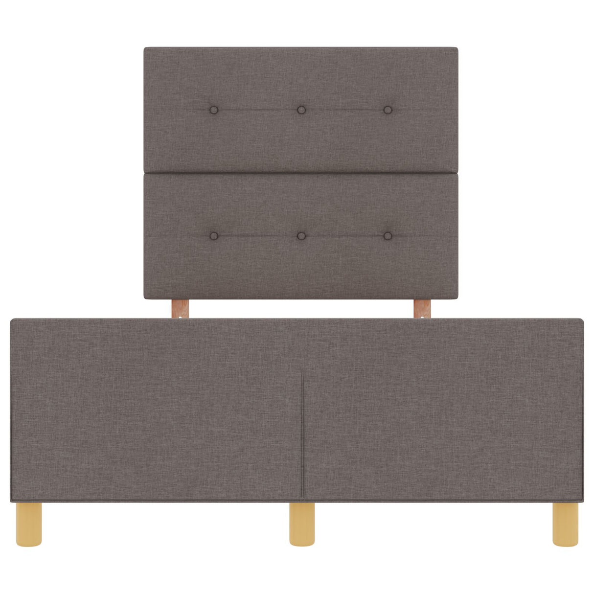 Bed Frame Taupe 120X200 Cm Fabric