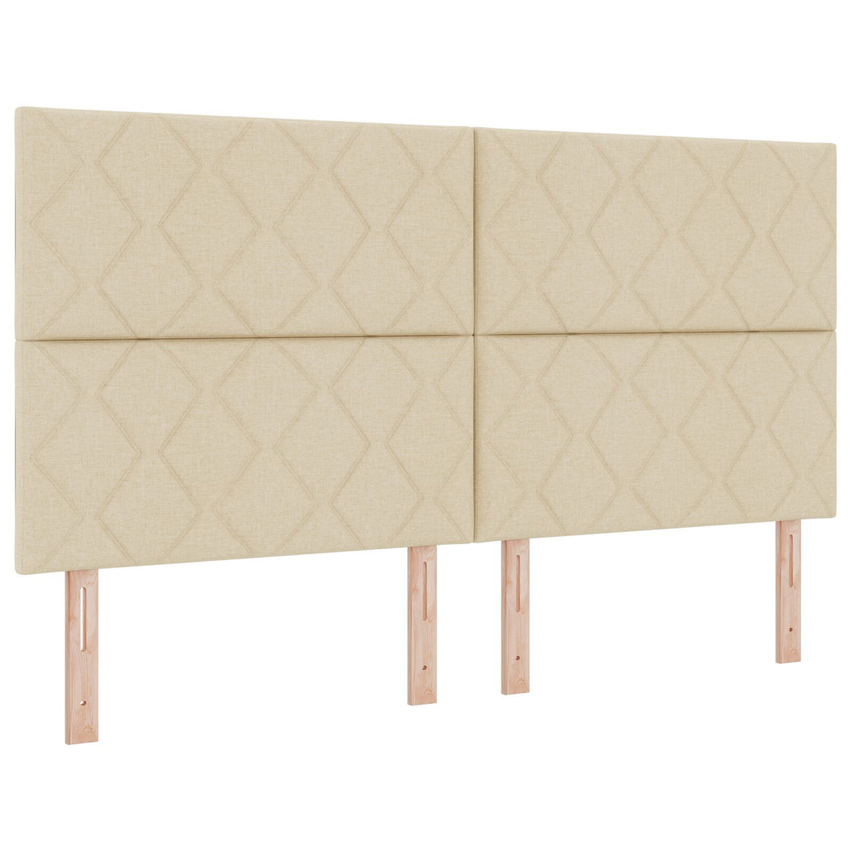 Cream Bed Frame 180X200 Cm Fabric