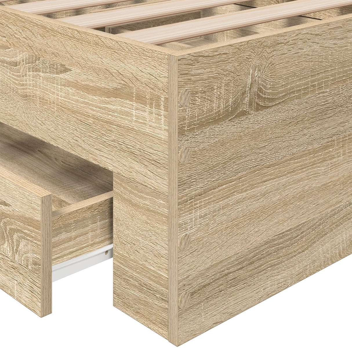 Bed Frame Sonoma Oak 90X190 Cm Engineered Wood