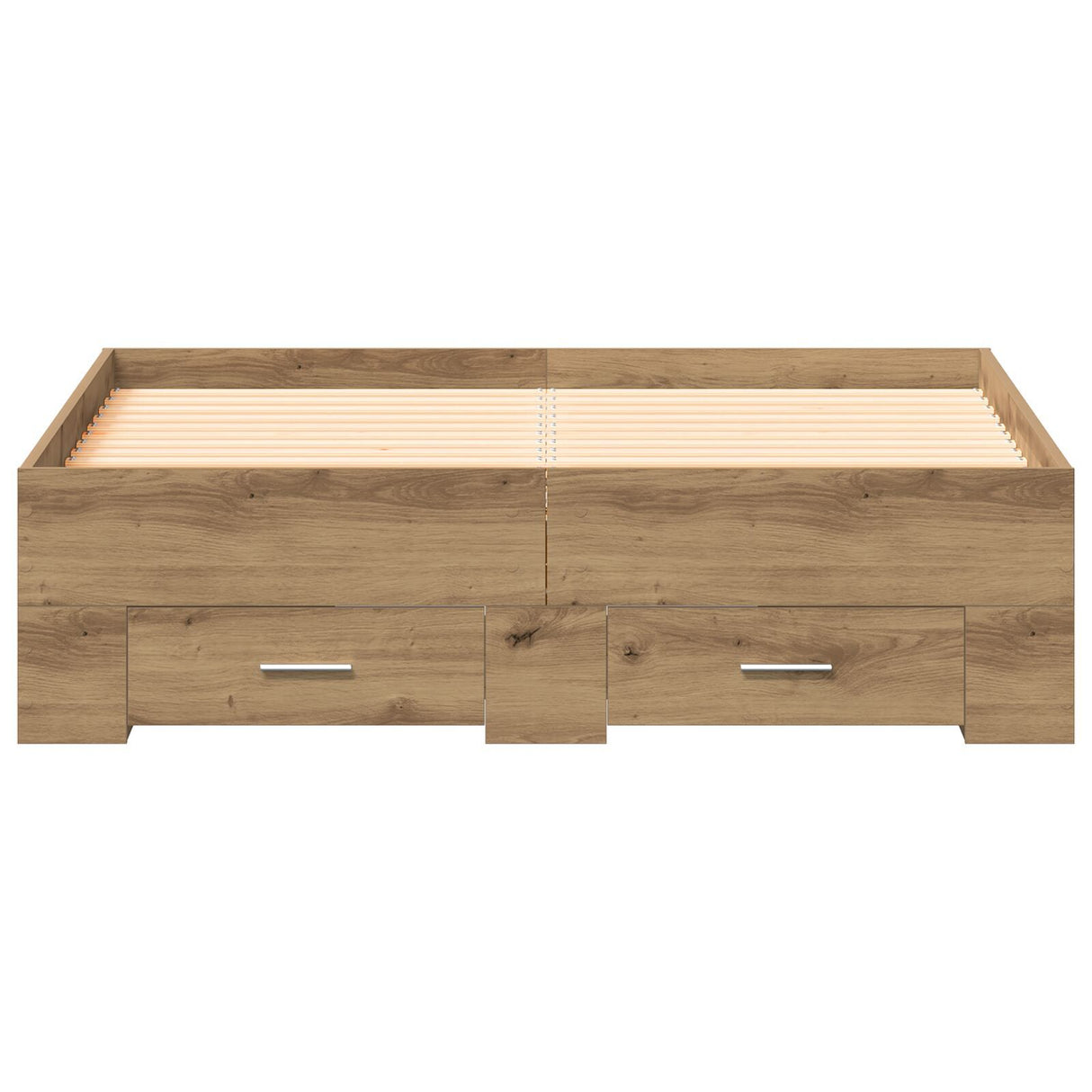 Bed Frame With Drawers Artisan Oak 120X190 Cm Engineered Wood
